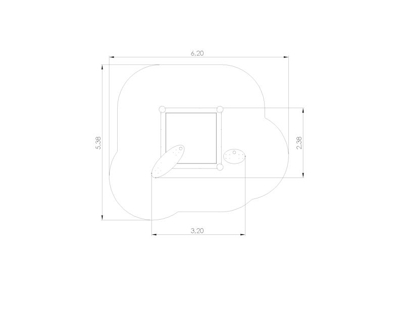 Nissi 2.1x2.1m med sandbord - bild 4