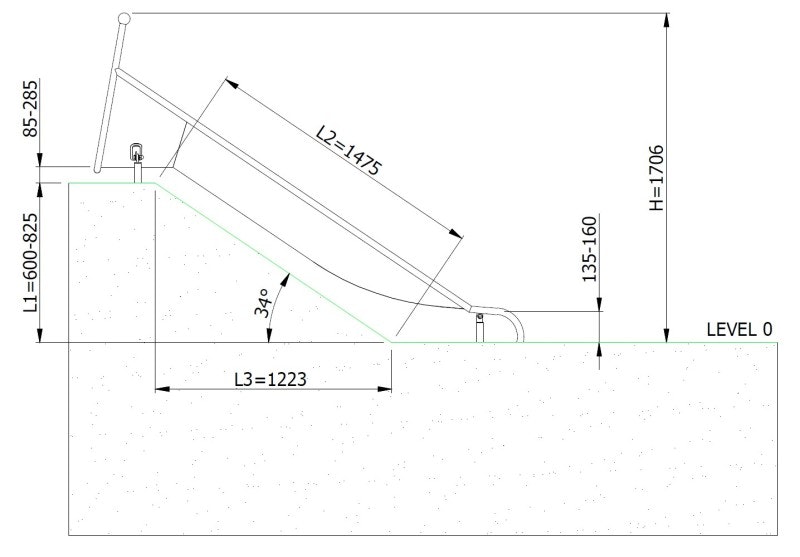 Slope Bredd 1,1 meter,  L1= (FH)=0,6-3,1 meter - bild 21