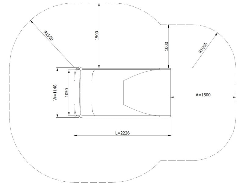 Slope Bredd 1,1 meter,  L1= (FH)=0,6-3,1 meter - bild 20