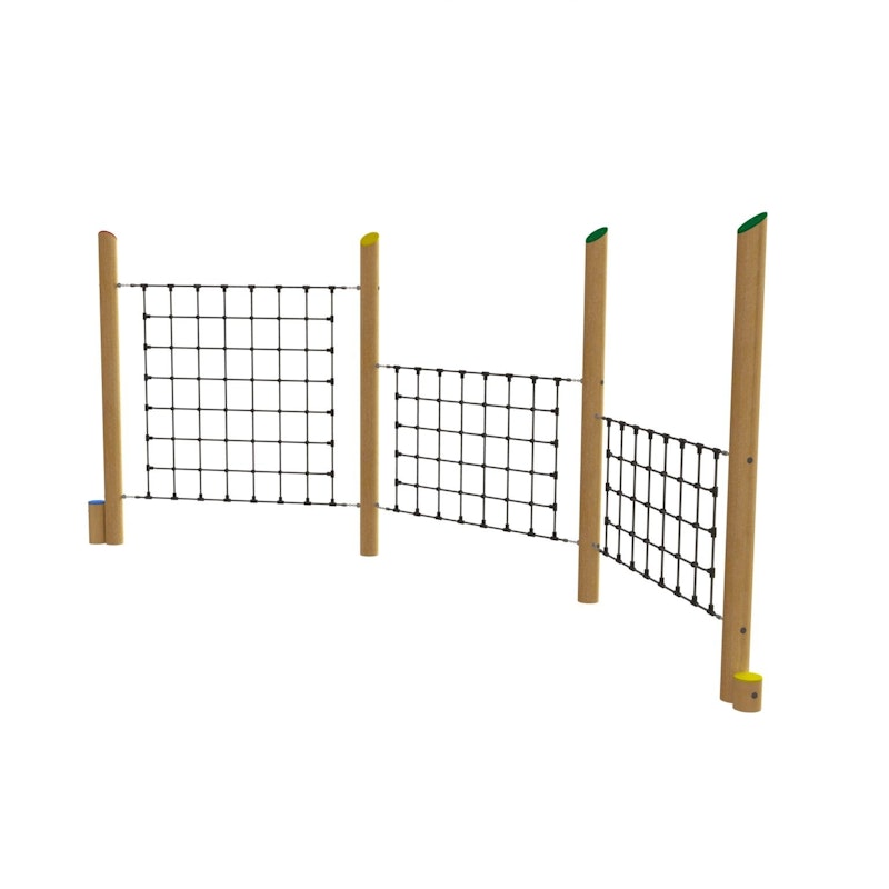 Stiltor med tre klätternät