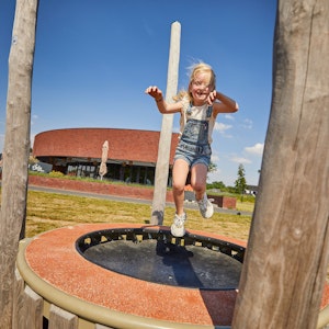 Studsmatta mellan stolparna - bild 2