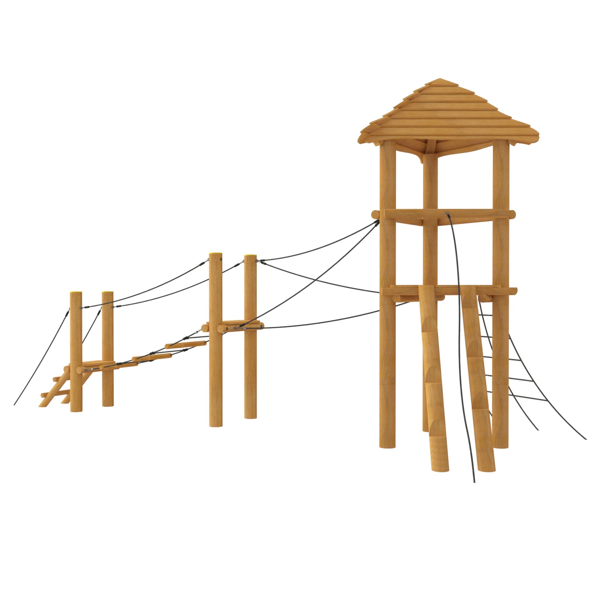 Robinia trädkoja med klätterväg