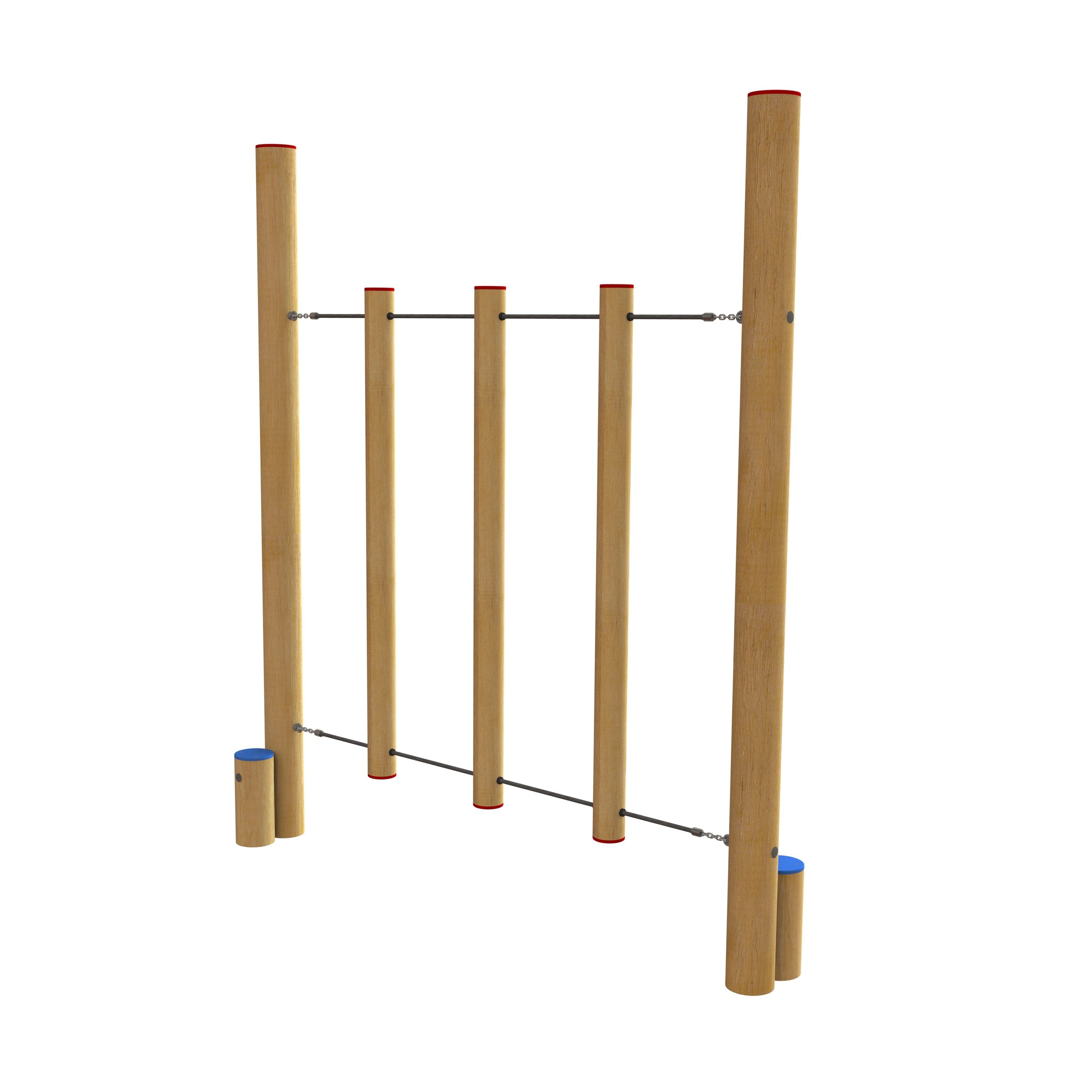 Pålar med slalomstammar