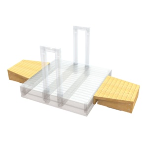 Trekpont 170x170cm, Robinia - bild 2