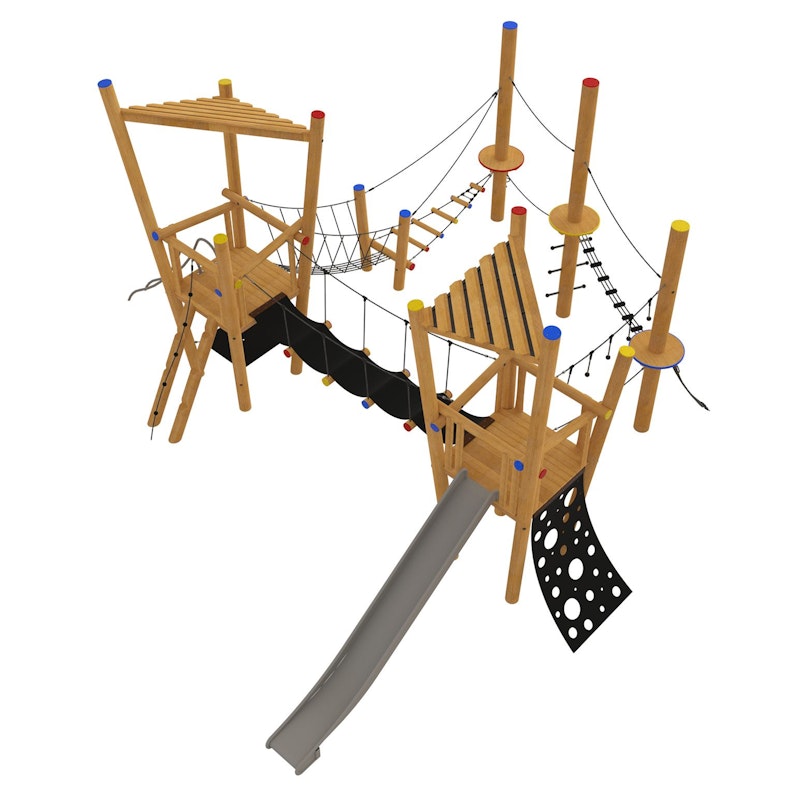 Tornkombination med klätterbana och rutschkana - bild 2