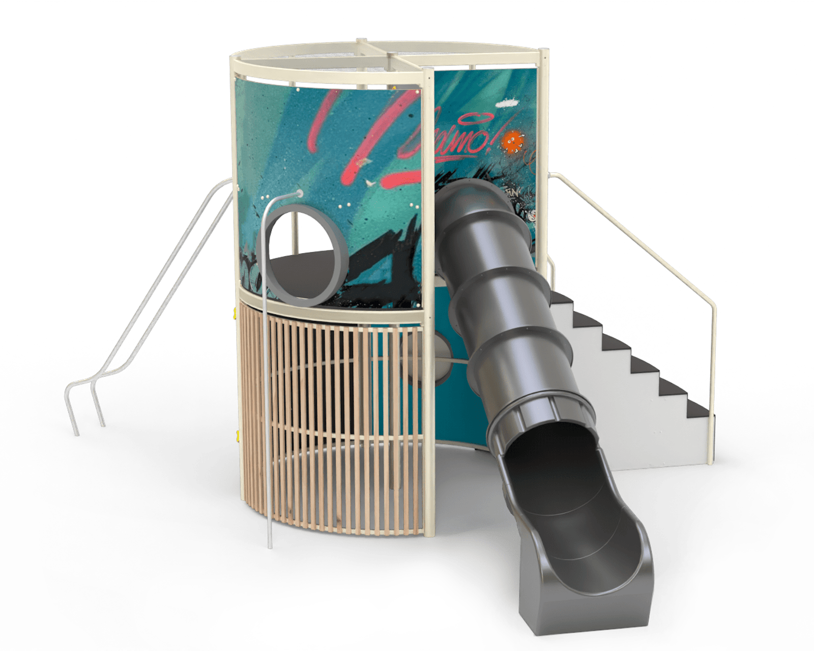 Lekstallning Slide Play Street Art