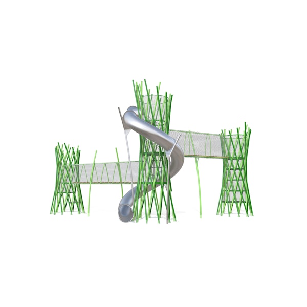 Lekstallning Twisted Bamboo Towers