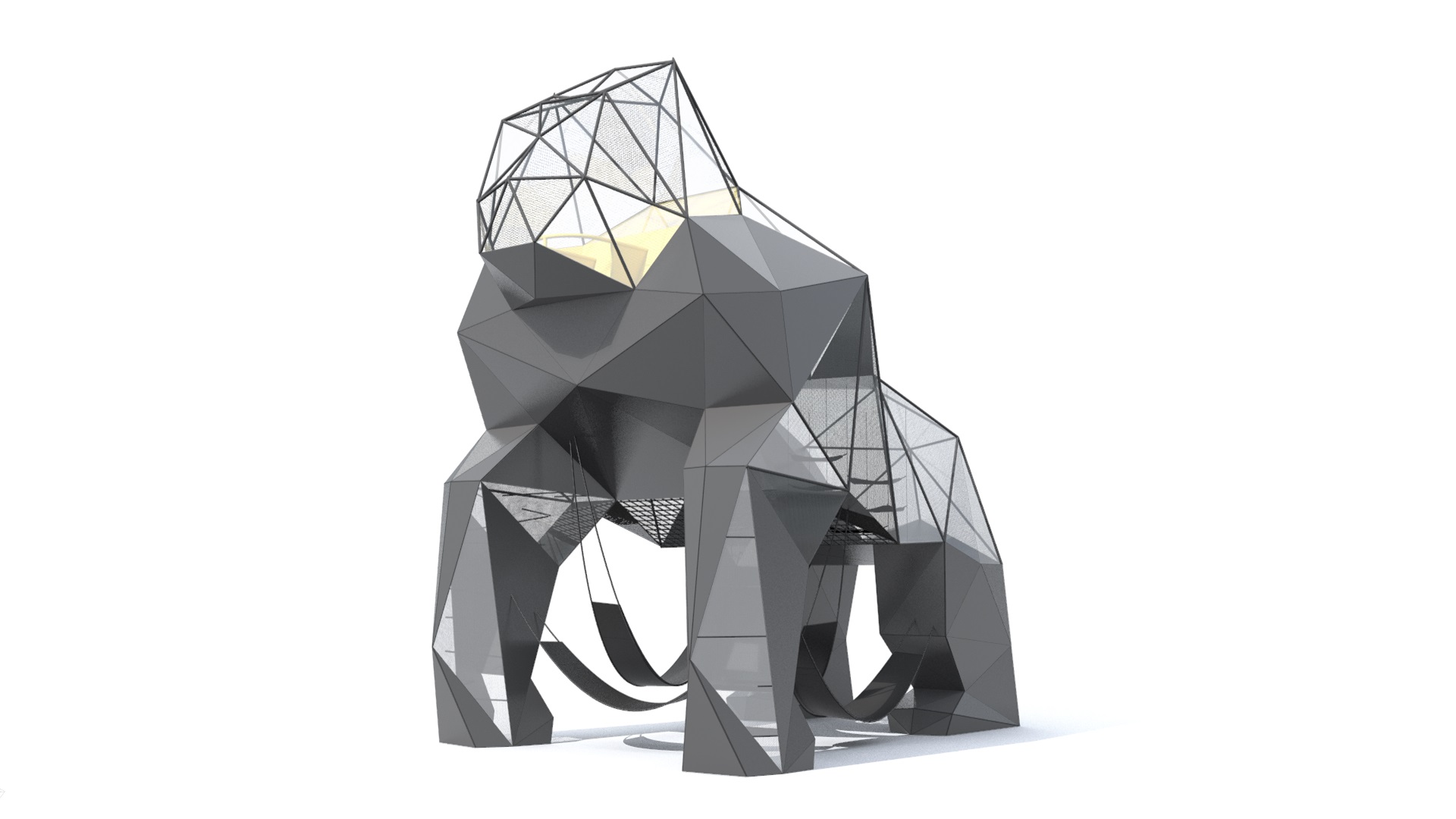 Lekstallning Origami Gorilla