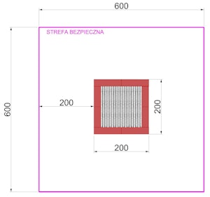 Trampolina kvadratisk 200 - bild 2