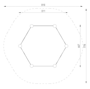 Sandlada sexkantig om sida 2,4 m - bild 2