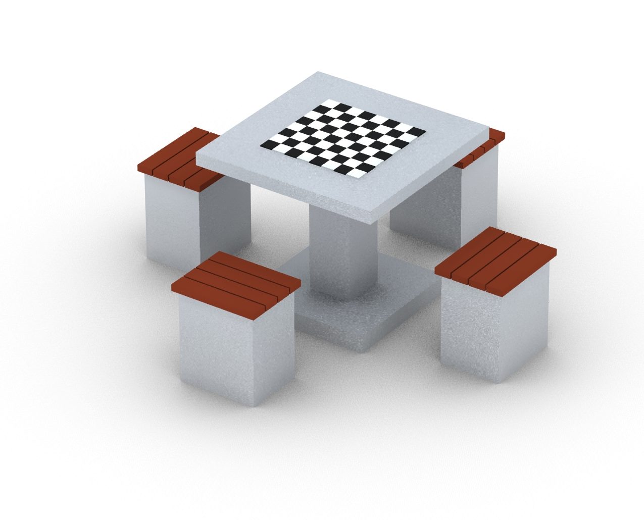 Schackbord – version for nedgravning