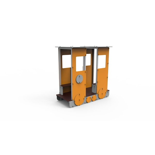 Sluten vagn i metall