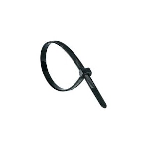 Buntband, 3,5 x 200 mm, 100 st., SVART - bild 1