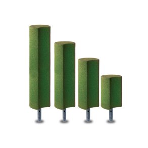 Palisad i återvunnet gummi, Ø250 x 1000 mm, 3 färger