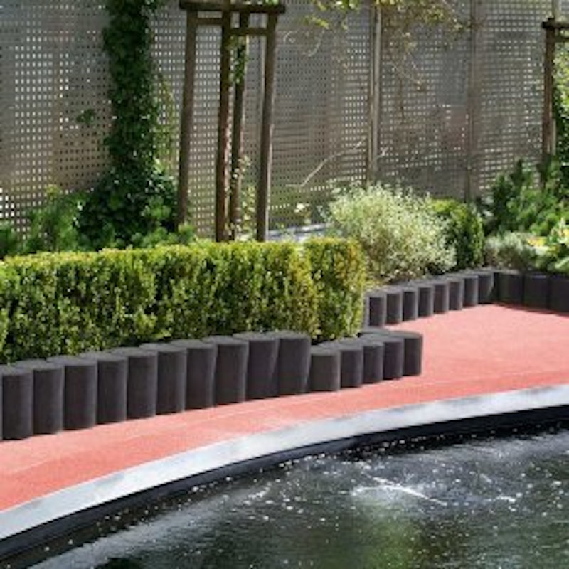 Palisad i återvunnet gummi, Ø250 x 600 mm, inkl. markankare - 3 färger - bild 2