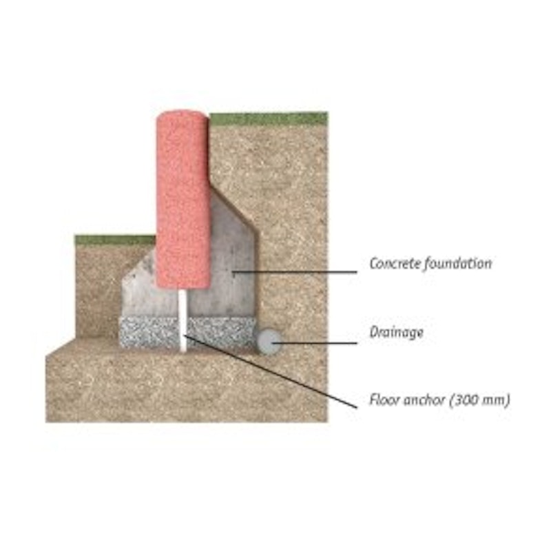 Palisad i återvunnet gummi, Ø250 x 600 mm, inkl. markankare - 3 färger - bild 6