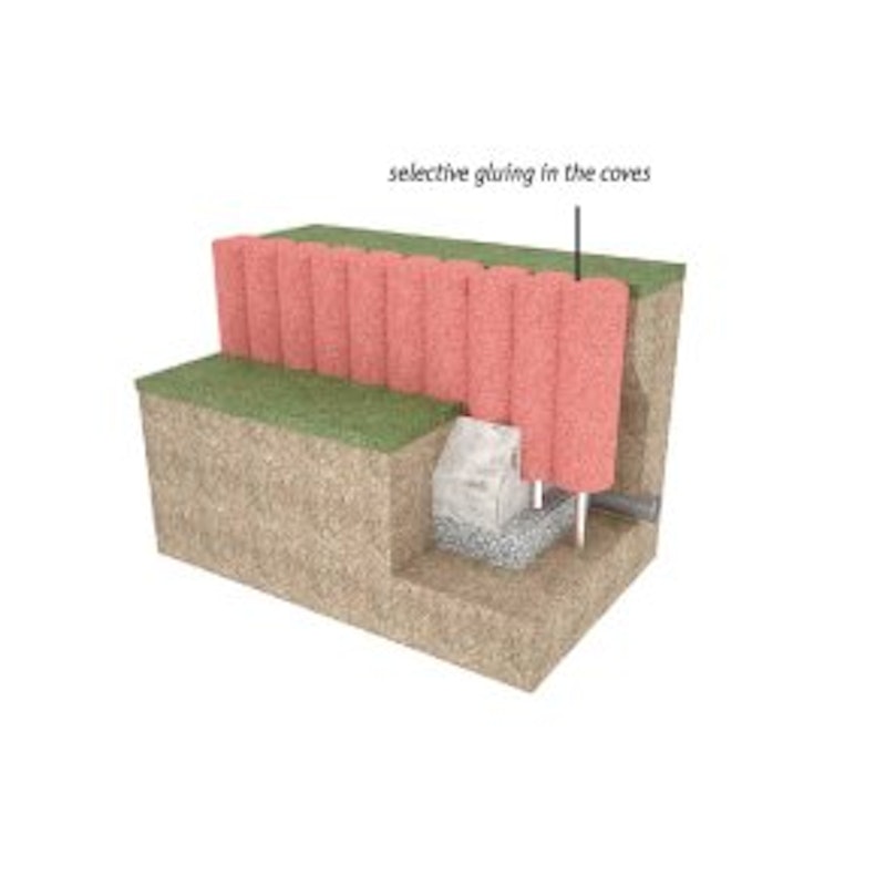 Palisad i återvunnet gummi, Ø250 x 600 mm, inkl. markankare - 3 färger - bild 7