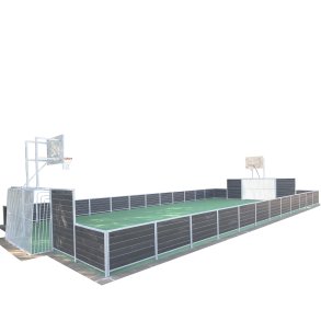 Standard multibana, 15 x 25,50 meter, höjd 100 cm inklusive 2 mål