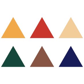 2D EPDM Figur - Triangel 100 cm Standardfärger