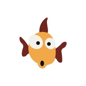 2D EPDM Figur - Fisk nr 3, baby