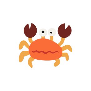 2D EPDM-figur - Krabba, baby