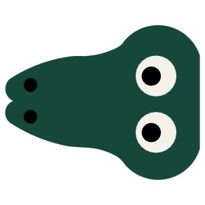 2D EPDM Figur - Krokodil, huvud