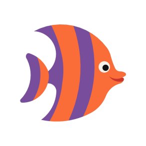 2D EPDM Figur - Fisk nr. 5 Baby