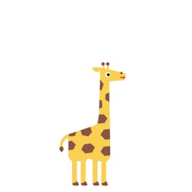 2D EPDM Figur - Giraff, baby