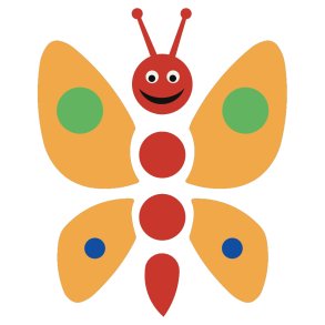 2D EPDM Figur - Stor fjäril