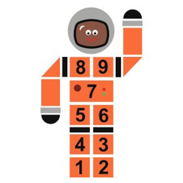 2D EPDM Figur - Hoppruta, astronaut C