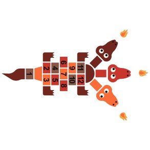 2D EPDM Figur - Hoppruta, drake A