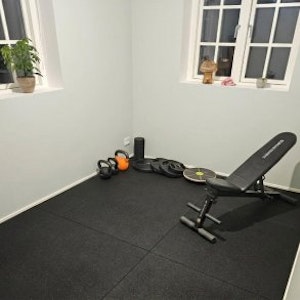 Bonkers XL fitnessplatta, 1000 x 1000 mm, 15 mm, SVART - bild 3