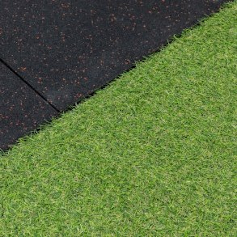 Gummiplatta med konstgräs, 8 mm tjock, 60 x 60 cm - bild 3