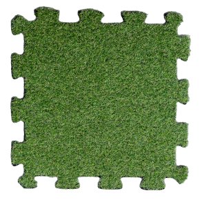 Gummiplatta med konstgräs, 8 mm tjock, 115 x 115 cm