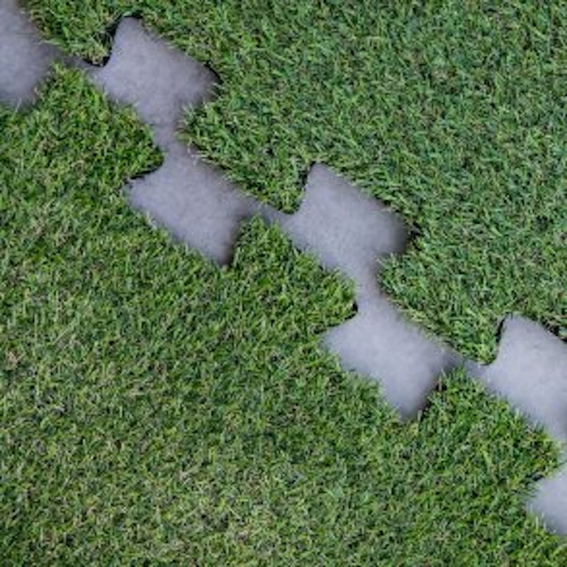 Gummiplatta med konstgräs, 8 mm tjock, 60 x 60 cm - bild 2