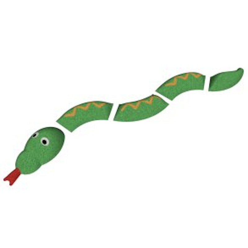 3D EPDM Figur - Orm, UV-färger, set med 5 delar