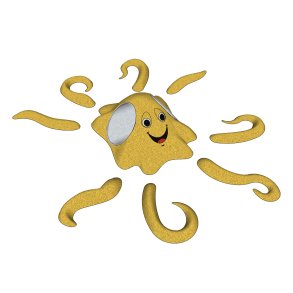 3D EPDM Figur - Bläckfisk med tunnel