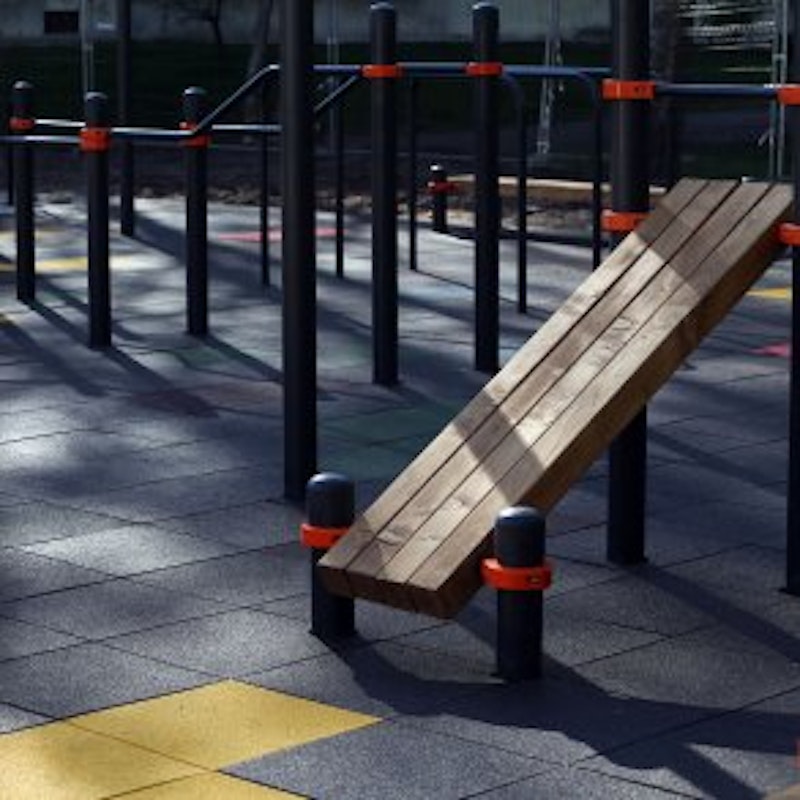 Gummiplatta 110 mm (40+70 mm), 503 x 1006 mm, fallhöjd 280 cm - bild 2