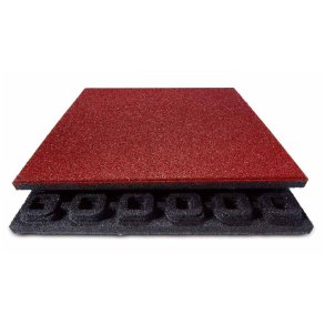 Gummiplatta 100 mm (40+60mm), 503 x 1006 mm, fallhöjd 270 cm