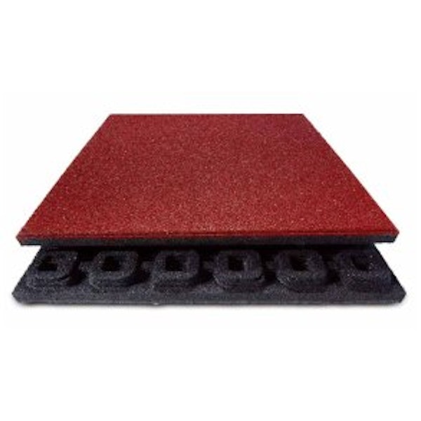 Gummiplatta 100 mm (40+60mm), 503 x 1006 mm, fallhöjd 270 cm