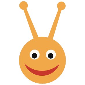 2D EPDM Figur - Fjärilslarv, huvud