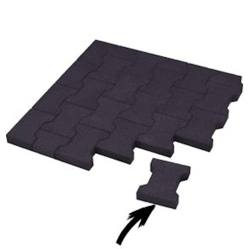 DOG BONE gummiplatta, 200 x 165 x 43 mm - bild 9