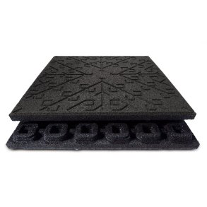 Bonkers fitnessplatta, 503 x 503 mm, 15 mm, SVART