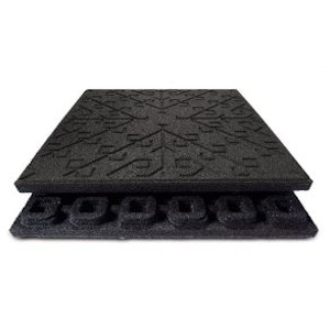 Bonkers fitnessplatta, 503 x 503 mm, 25 mm, SVART - bild 1