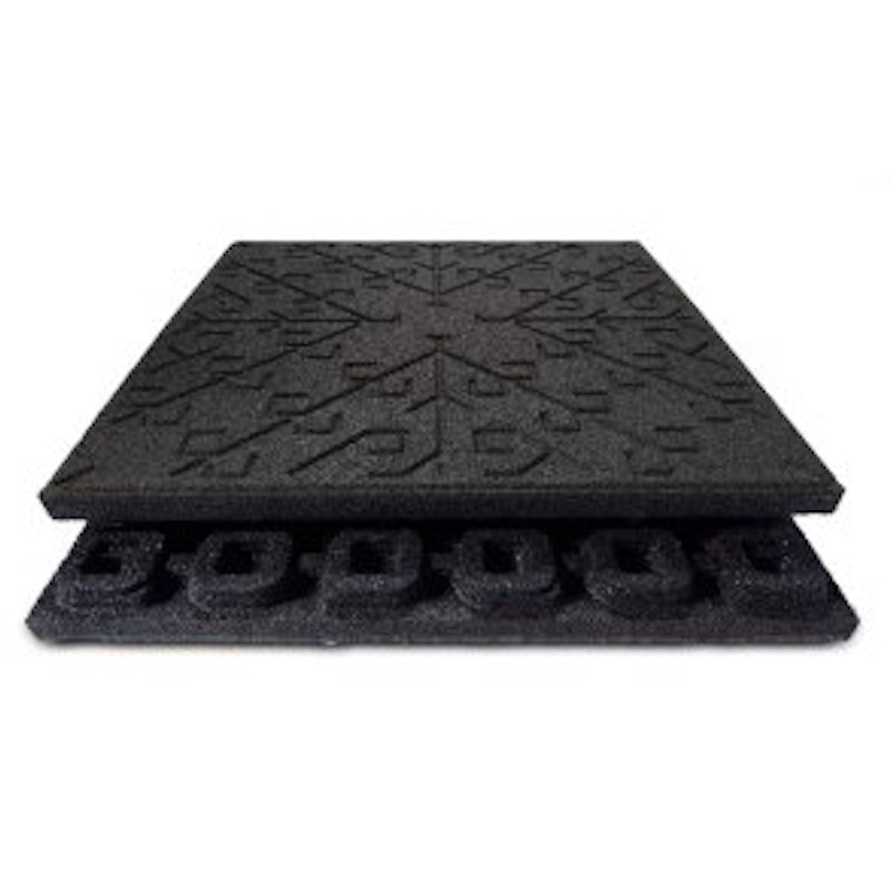 Bonkers fitnessplatta, 503 x 503 mm, 15 mm, SVART