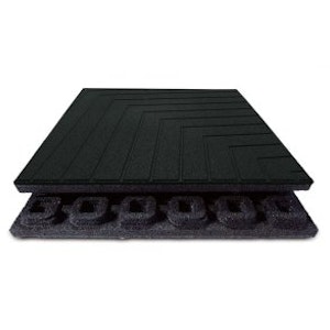 Bonkers fitnessplatta, 503 x 503 mm, 25 mm, SVART - bild 4