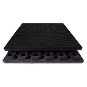 Bonkers fitnessplatta, 503 x 503 mm, 25 mm, SVART - bild 5
