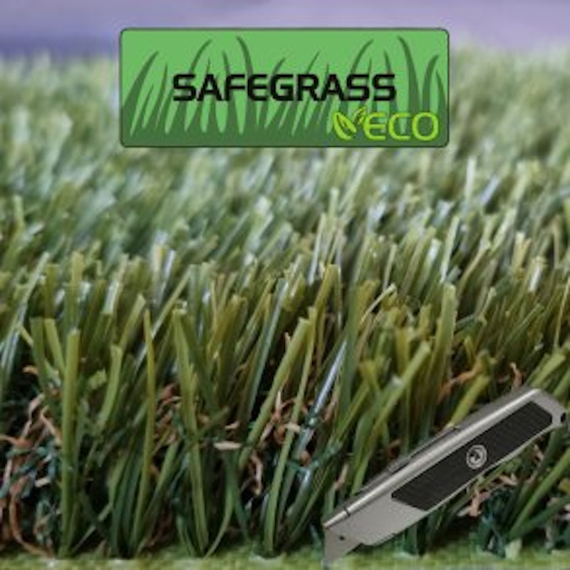 FRIDA ECO Safegrass, konstgräs, 60 m² rulle, bredd 2 m - Rulle skuren