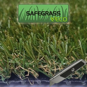 FRODE ECO Safegrass, konstgräs, rulle skuren, bredd 2 m