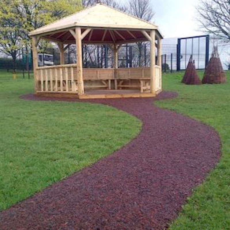 Gummibark, fallskydd, 10 kg-påsar - BLÅ - bild 2